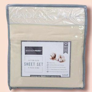 ⚡️Madison Park 4 Pc Cotton Rich King Sheet Set 525 Thread count